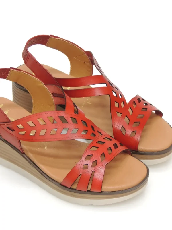 Online SANDALIAS   NUUK PIEL ROJO Mujer Mujer