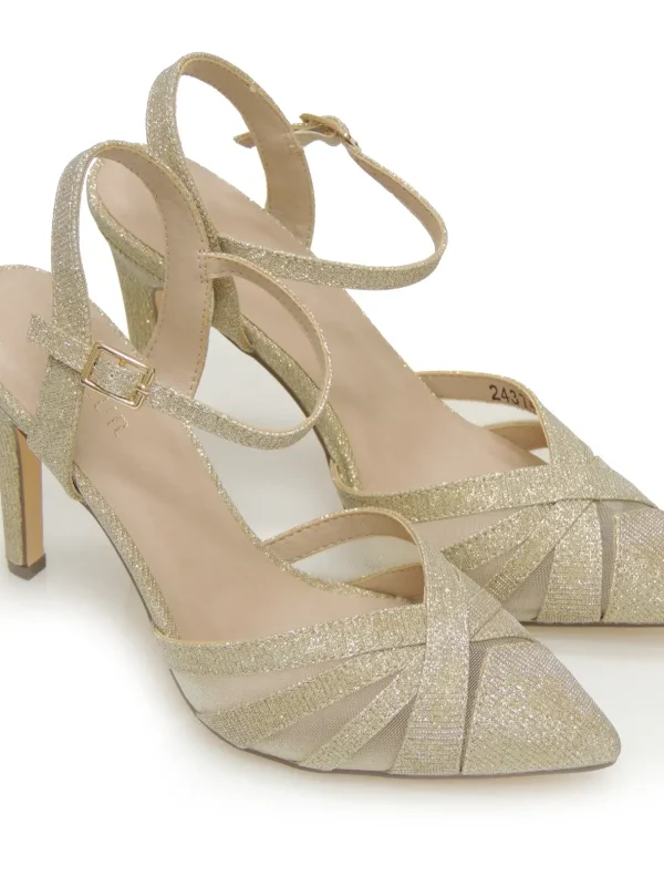 Clearance SANDALIAS   24374 TEXTIL ORO Mujer Mujer