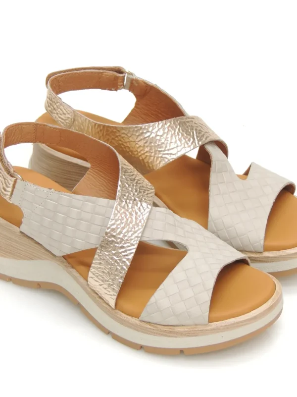 Online SANDALIAS   27-671 PIEL PLATINO Mujer Mujer