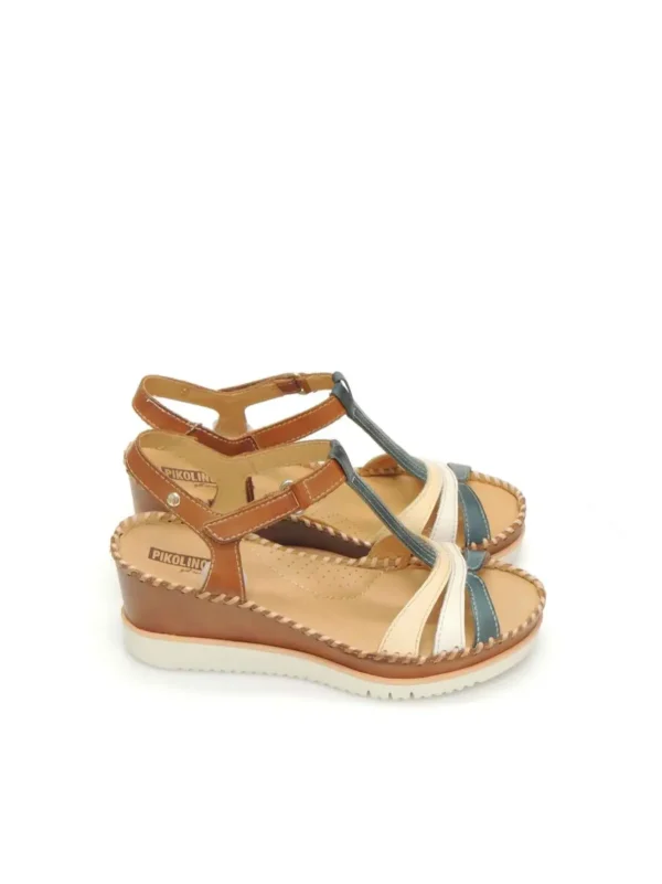 New SANDALIAS   W3Z-1776C1 PIEL AZUL Mujer Mujer