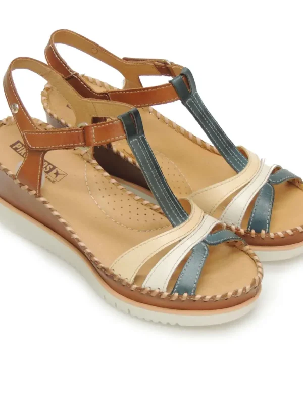 New SANDALIAS   W3Z-1776C1 PIEL AZUL Mujer Mujer