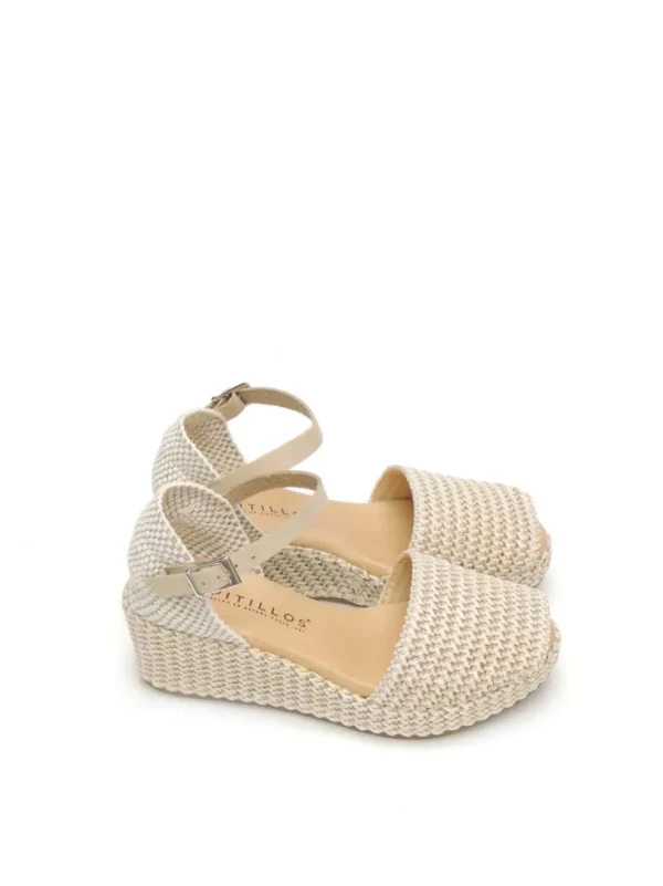 Clearance SANDALIAS   5501 RAFIA BEIGE Mujer Mujer