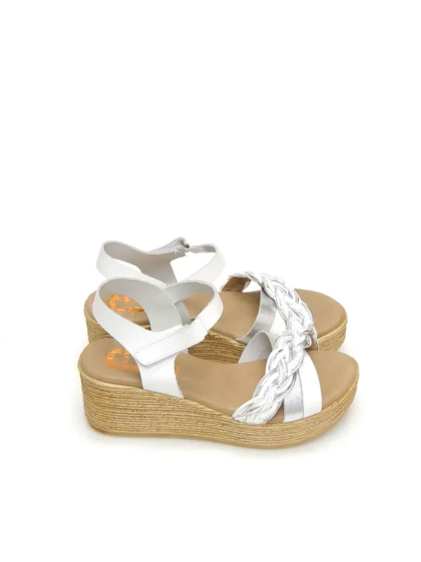 Best SANDALIAS PLATAFORMA 2961-111 PIEL BLANCO Mujer Mujer