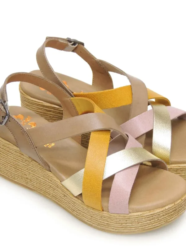 Online SANDALIAS PLATAFORMA 2964-178 PIEL TAUPE Mujer Mujer