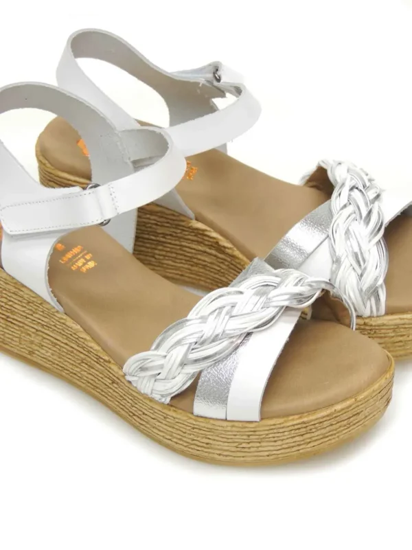 Best SANDALIAS PLATAFORMA 2961-111 PIEL BLANCO Mujer Mujer