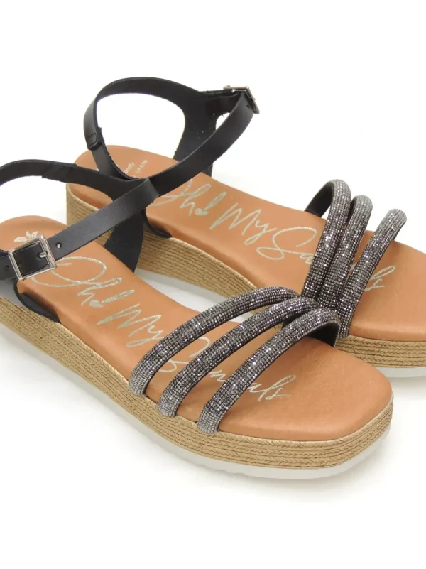 Discount SANDALIAS PLATAFORMA 5434 PIEL NEGRO Mujer Mujer