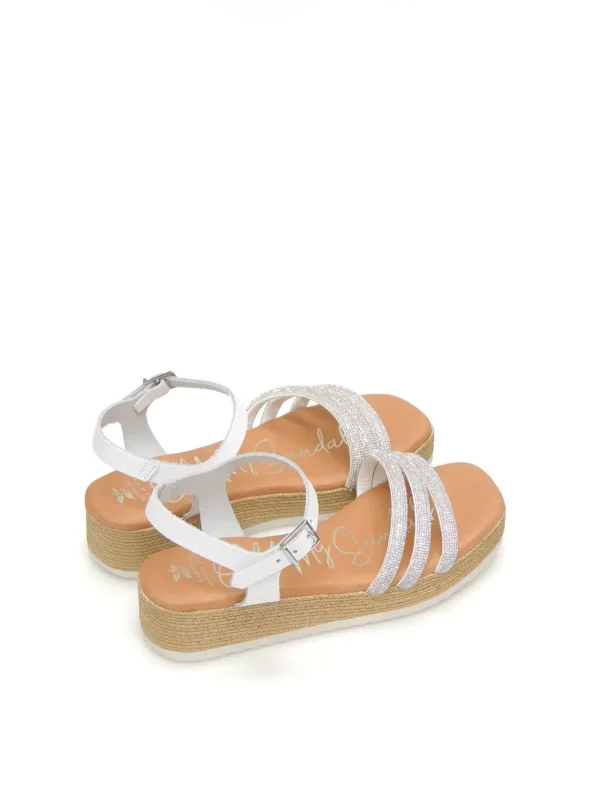 Outlet SANDALIAS PLATAFORMA 5434 PIEL BLANCO Mujer Mujer