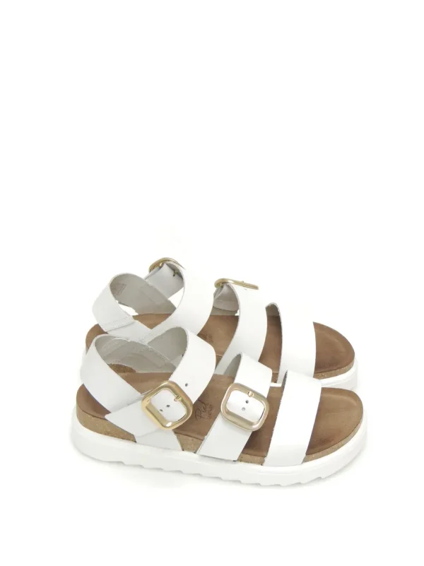 Outlet SANDALIAS PLATAFORMA TUNEZ-127 PIEL BLANCO Mujer Mujer