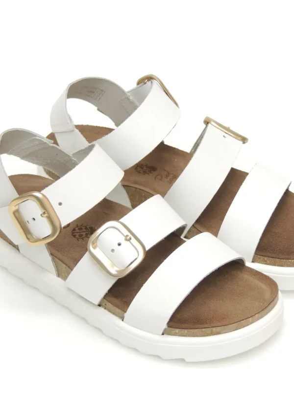 Outlet SANDALIAS PLATAFORMA TUNEZ-127 PIEL BLANCO Mujer Mujer