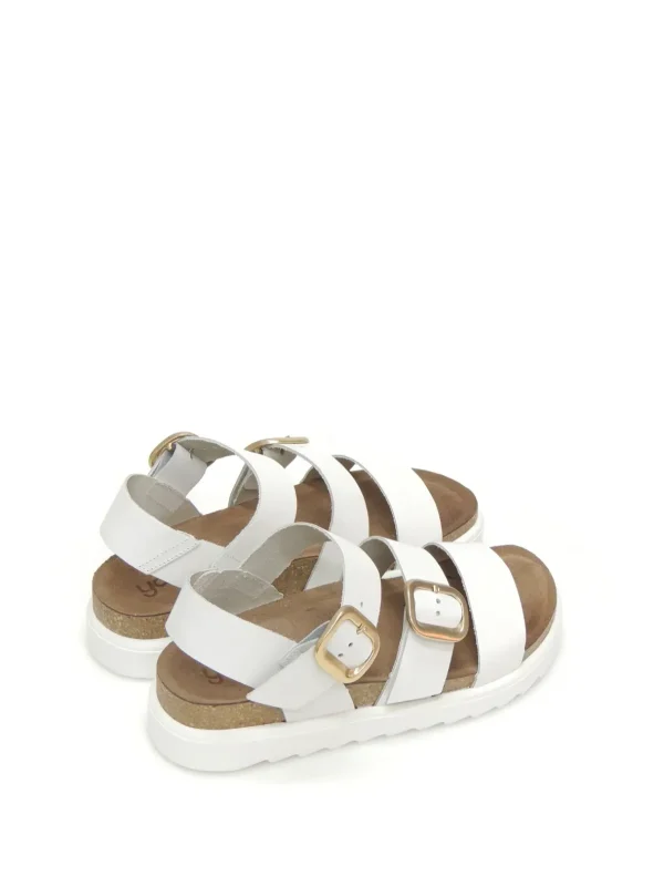 Outlet SANDALIAS PLATAFORMA TUNEZ-127 PIEL BLANCO Mujer Mujer