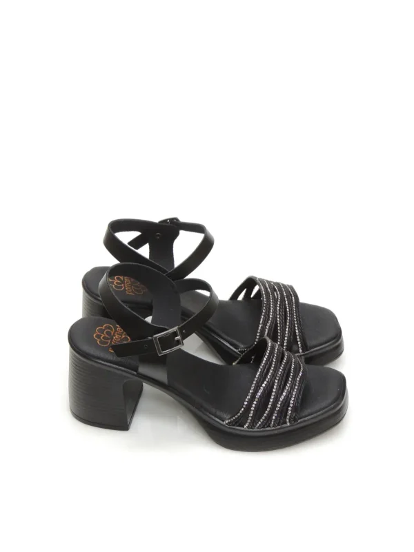 Hot SANDALIAS   3055 PIEL NEGRO Mujer Mujer