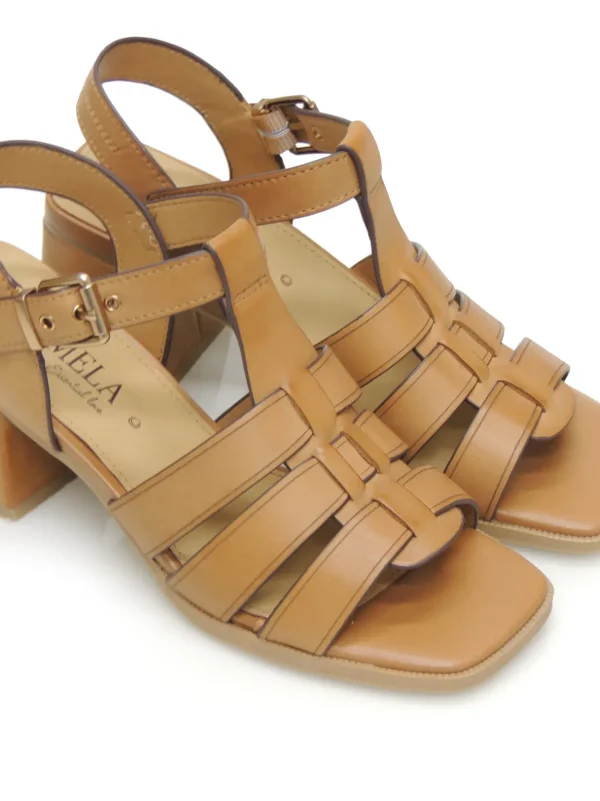 Online SANDALIAS ROMANAS 161601-01 PIEL CAMEL Mujer Mujer