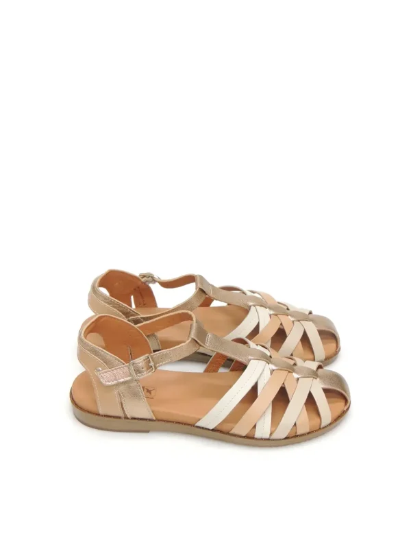 Discount SANDALIAS ROMANAS W8Q-0803CLC1 PIEL ORO Mujer Mujer