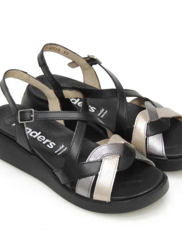 New SANDALIAS   C-6523 PIEL NEGRO Mujer Mujer