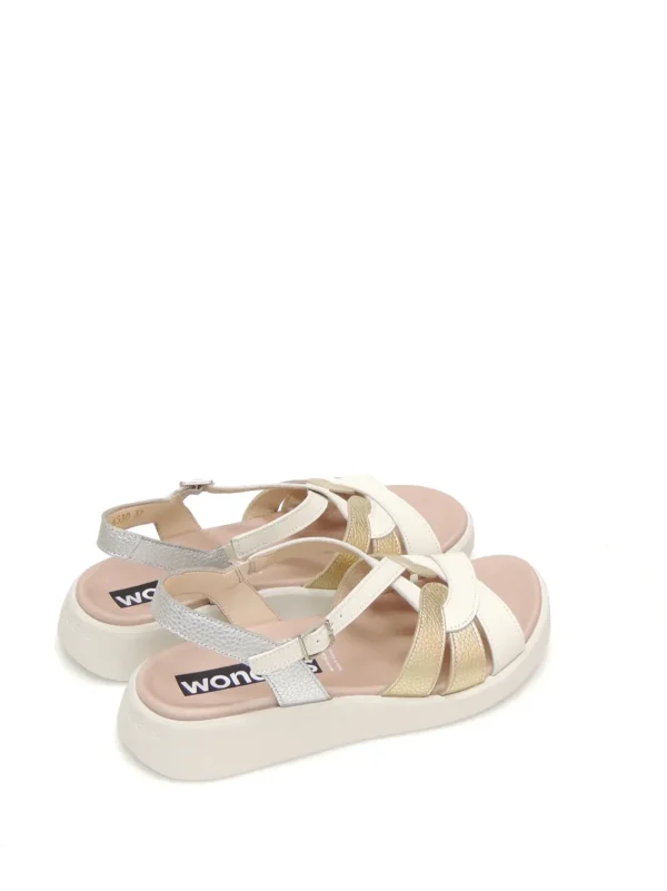 Best SANDALIAS   C-6530 PIEL PLATINO Mujer Mujer
