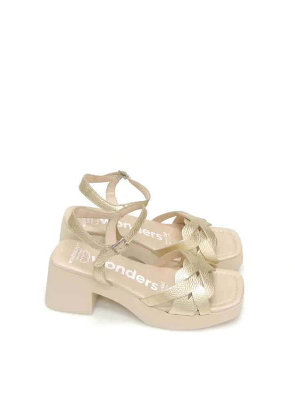 Outlet SANDALIAS   D-1011 PIEL PLATINO Mujer Mujer