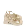 Hot SANDALIAS   D-1012 PIEL PLATINO Mujer Mujer