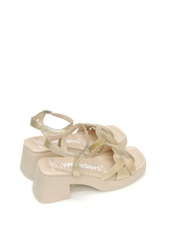 Outlet SANDALIAS   D-1011 PIEL PLATINO Mujer Mujer