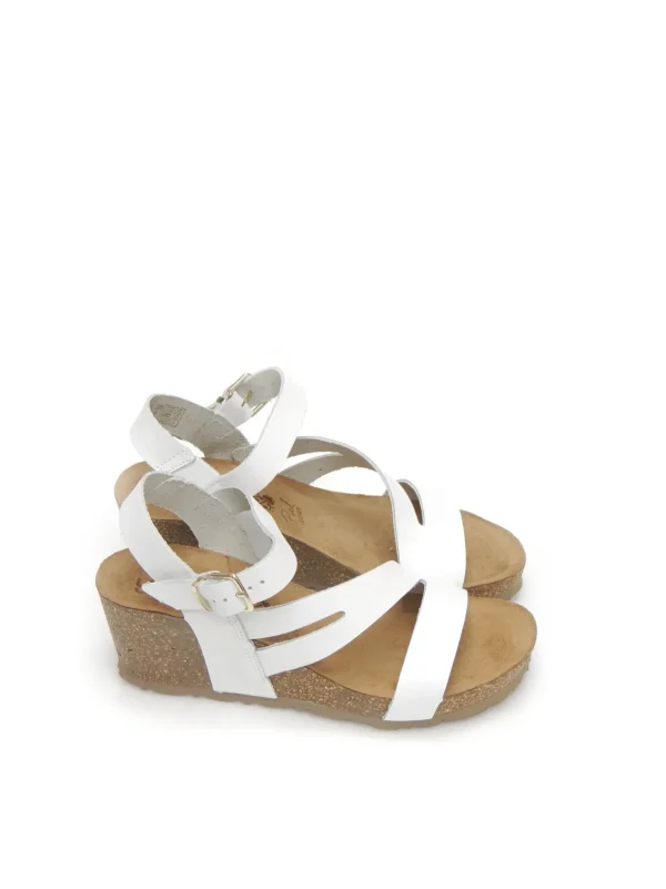 Fashion SANDALIAS   CADIZ-302 PIEL BLANCO Mujer Mujer