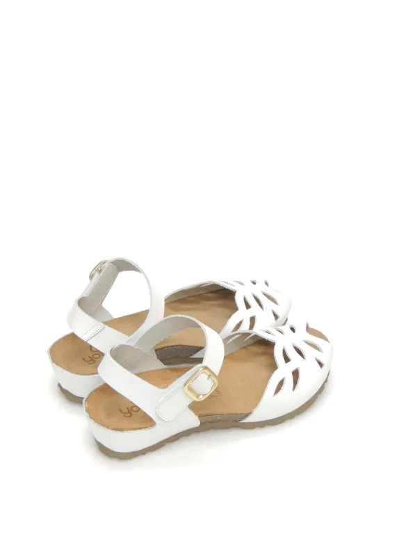 Clearance SANDALIAS   MONACO-103 PIEL BLANCO Mujer Mujer