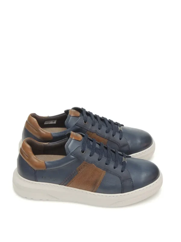 New SNEAKERS   F2043 PIEL AZUL Hombre Sneakers