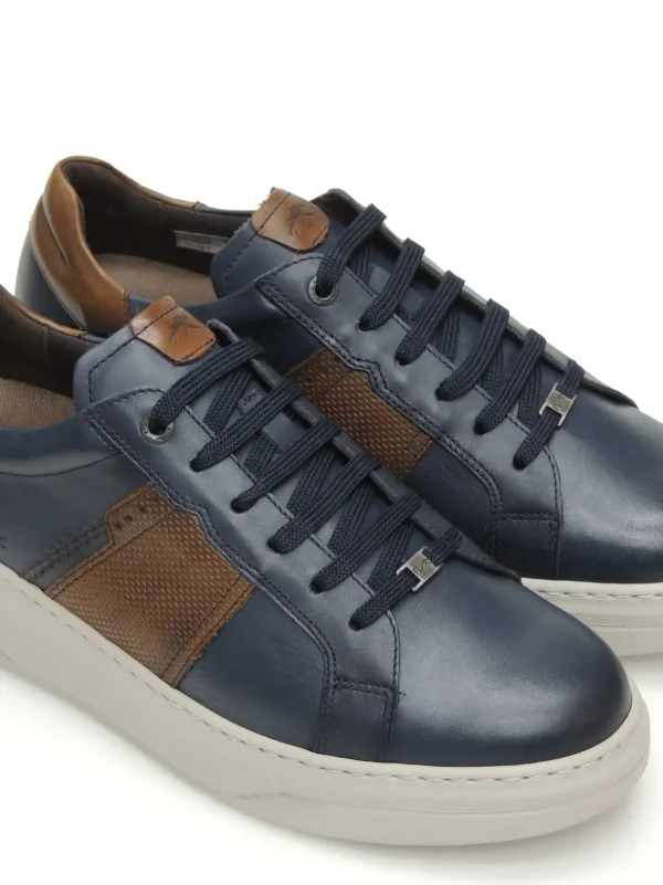 New SNEAKERS   F2043 PIEL AZUL Hombre Sneakers