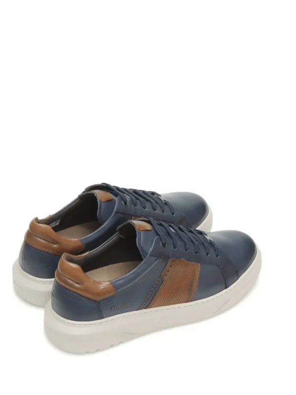 New SNEAKERS   F2043 PIEL AZUL Hombre Sneakers