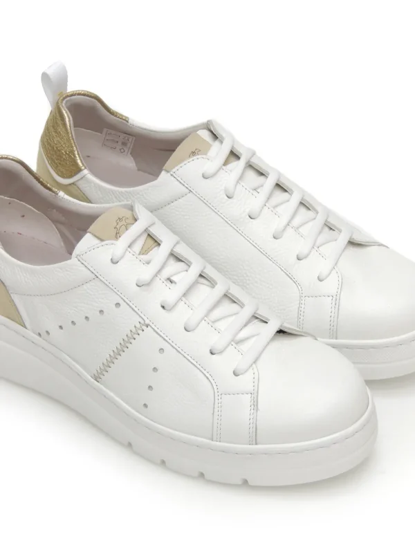 Hot SNEAKERS   F1665 PIEL BLANCO Mujer Mujer