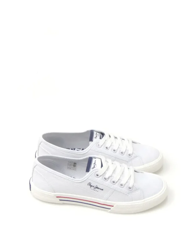 Clearance SNEAKERS   PLS31287 LONA BLANCO Mujer Mujer