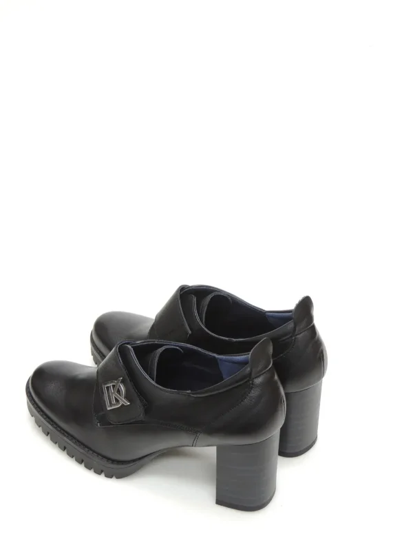 New ZAPATOS ABOTINADOS D9166-SU PIEL NEGRO Mujer Mujer