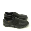 Hot ZAPATOS DE VELCRO R-75 PIEL NEGRO Hombre Zapatos