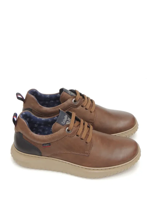 New ZAPATOS DERBY 60800 PIEL MARRON Hombre Zapatos