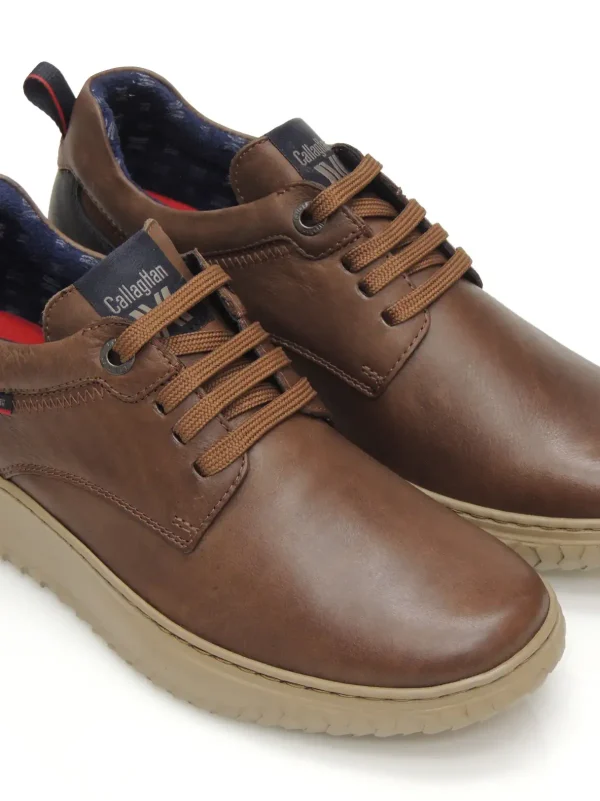 New ZAPATOS DERBY 60800 PIEL MARRON Hombre Zapatos