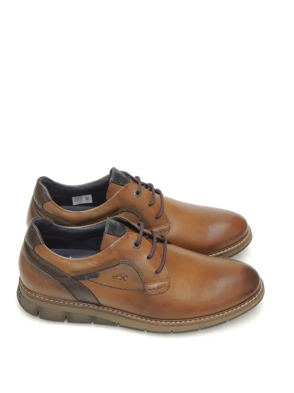 Discount ZAPATOS DERBY F0974 PIEL CAMEL Hombre Zapatos