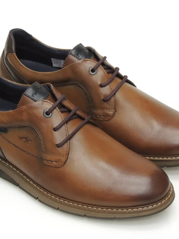 Discount ZAPATOS DERBY F0974 PIEL CAMEL Hombre Zapatos