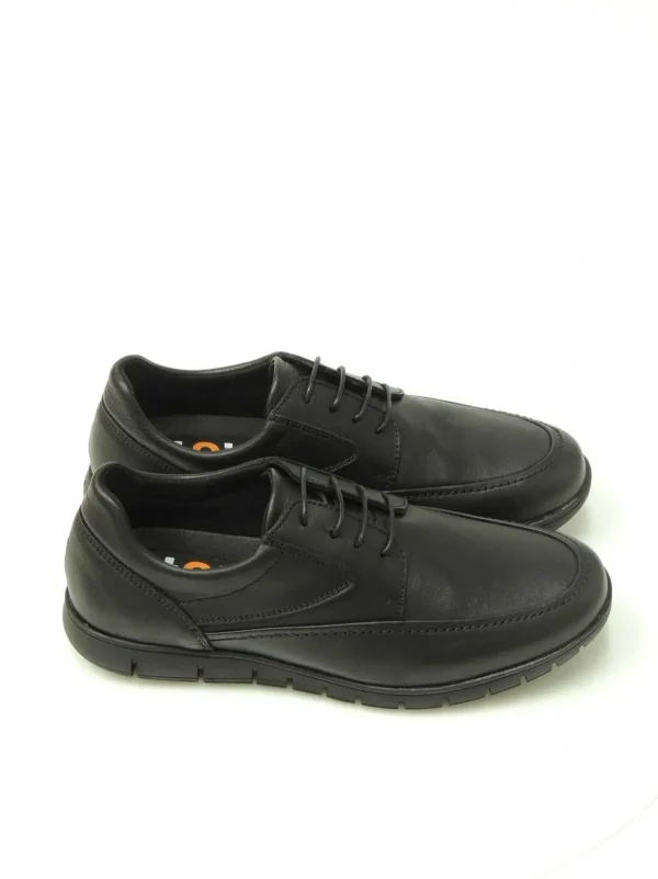 Hot ZAPATOS DERBY R-74 PIEL NEGRO Hombre Zapatos