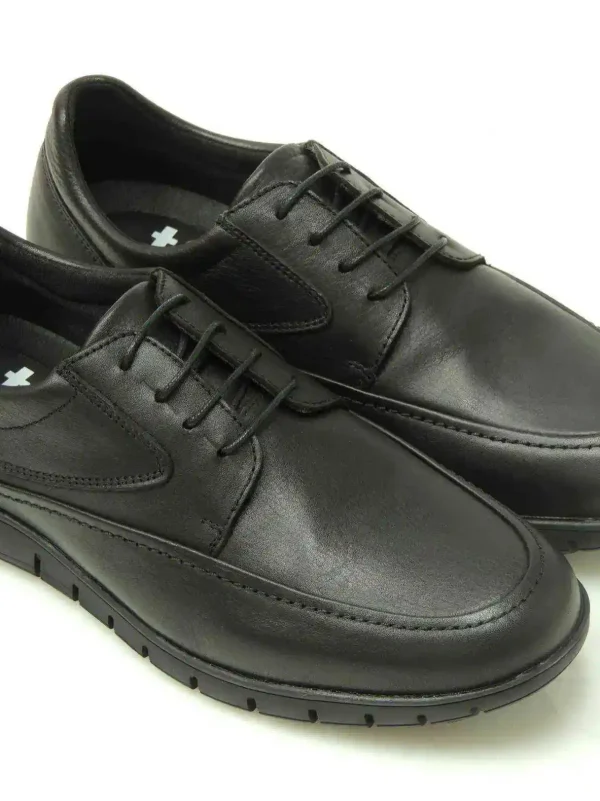 Hot ZAPATOS DERBY R-74 PIEL NEGRO Hombre Zapatos