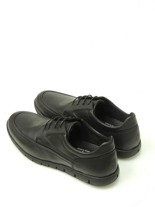 Hot ZAPATOS DERBY R-74 PIEL NEGRO Hombre Zapatos