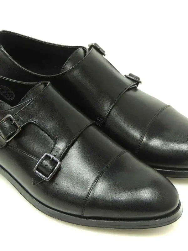 Clearance ZAPATOS MONK 1492-2632 PIEL NEGRO Hombre Zapatos